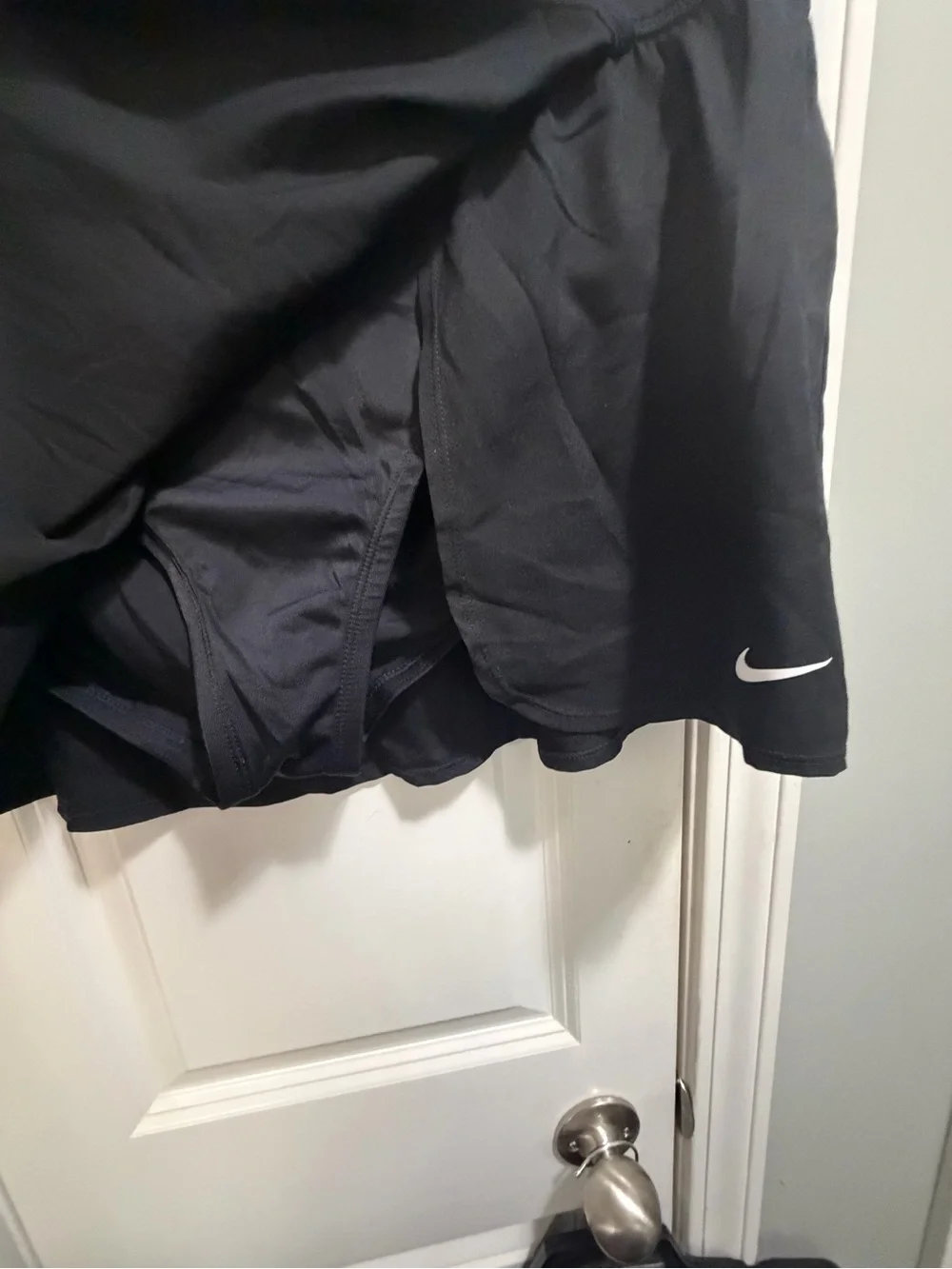 Nike Black Women's Swim Skirt with White Swoosh